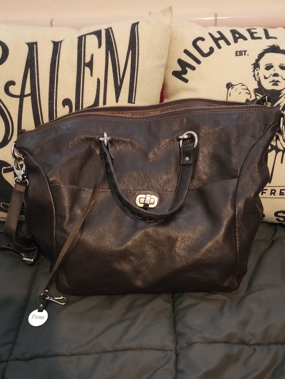 Authentic Fiore Leather Bag 🛍️ Made In Italy - WOW! CUTE! QUALITY!